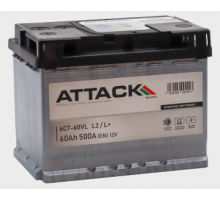 Аккумулятор ATTACK 12V 60Ah 500A Прямая полярность