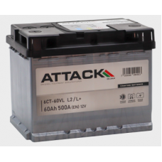 Аккумулятор ATTACK 12V 60Ah 500A Прямая полярность