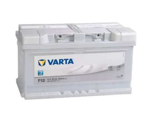 Аккумулятор VARTA F18 Silver Низкий 12V 85Ah 800A Обратная полярность