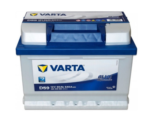 Аккумулятор VARTA D59 Blue Dynamic Низкий 12V 60Ah 540A Обратная полярность