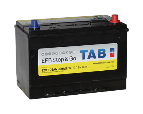 Аккумулятор TAB EFB Stop & Go Asia 12V 105Ah 900A Обратная полярность