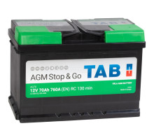 Аккумулятор TAB AGM 12V 70Ah 760A Обратная полярность