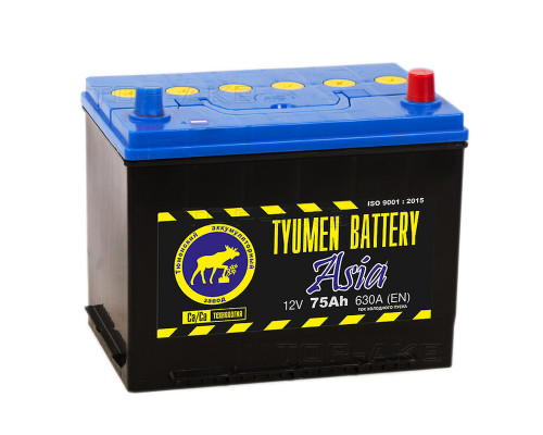 Аккумулятор Tyumen battery Asia 12V 75Ah 630A Обратная полярность