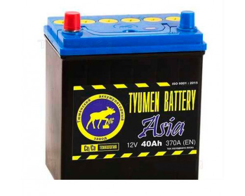 Аккумулятор TYUMEN BATTERY Asia 12V 40Ah 370A Прямая полярность