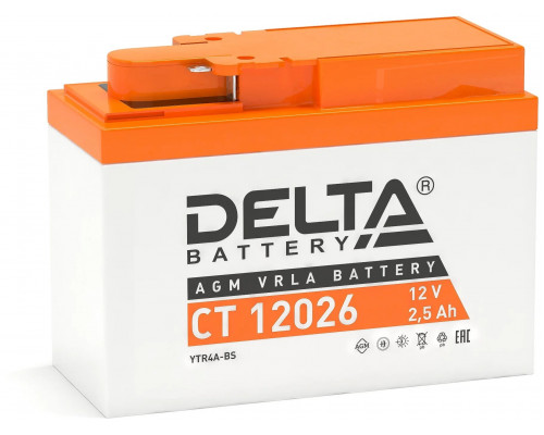 Аккумулятор DELTA Battery CT 12026 12V 2.5Ah