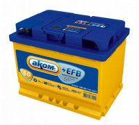 Аккумулятор AKOM +EFB 6CT-60 Евро 12V 60Ah 580A Прямая полярность