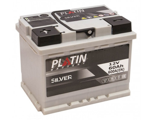 Аккумулятор Platin Silver 12V 60Ah 600A Прямая полярность