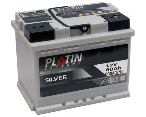 Аккумулятор Platin Silver 12V 60Ah 600A Обратная полярность