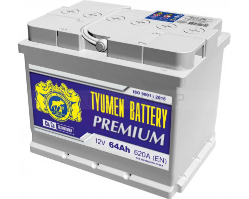 Аккумулятор TYUMEN Battery Premium 12V 64Ah 620A Прямая полярность