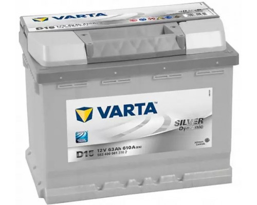 Аккумулятор Varta Silver Dynamic D15 12V 63Ah 610A Обратная полярность