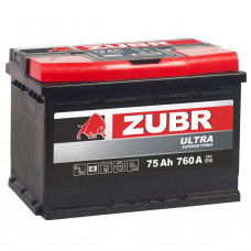 Аккумулятор ZUBR 12V 75Ah 760A Обратная полярность