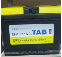 Аккумулятор TAB EFB 12V 60Ah 640A Обратная полярность