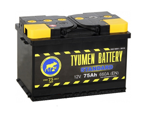 Аккумулятор Tyumen Battery 12V 75Ah 660A Прямая полярность