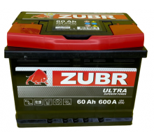 Аккумулятор ZUBR Ultra 12V 60Ah 600A Прямая полярность