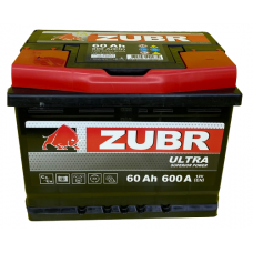 Аккумулятор ZUBR Ultra 12V 60Ah 600A Прямая полярность